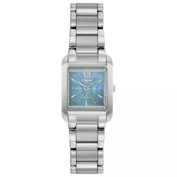 Женские часы Eco-Drive Bianca с браслетом из нержавеющей стали, 22 мм Citizen, серебро