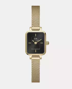 Женские часы El Quadro Mini Evergold DW00100652 в сетке из стали золотистого оттенка Daniel Wellington, золото