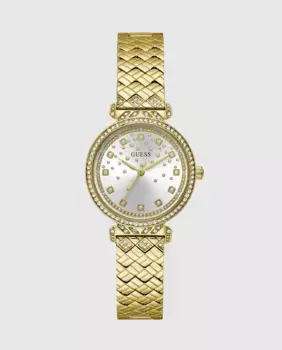 Женские часы Enchantment GW0763L2 из стали и золотого ремешка Guess