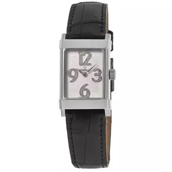 Женские часы Eterna 1935 Silver Diamond с кожаным ремешком и циферблатом 8790.41.14.1156