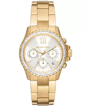 Женские часы Everest Chronograph с золотистым браслетом из нержавеющей стали, 36 мм Michael Kors, золотой