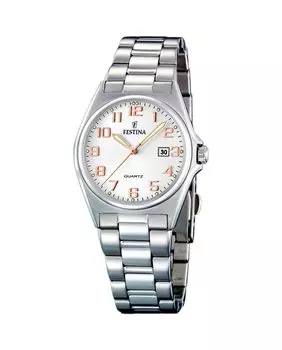 Женские часы F16375/7 Acero Classico из серебристой стали Festina, серебро