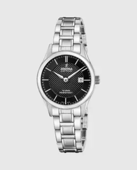 Женские часы F20068/6 Swiss Made Steel Classic серебристо-стальной корпус Festina, серебряный