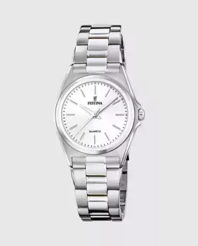 Женские часы F20553/2 Acero Classico в серебристой стали Festina, серебряный
