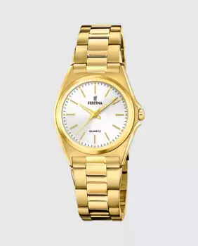 Женские часы F20557/2 Acero Classico из золотой стали Festina, золотой