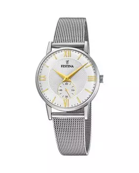 Женские часы F20572/2 Acero Classico в серебристой стали Festina, серебро