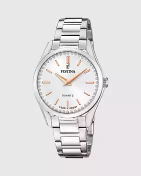 Женские часы F20583/1 Mademoiselle из серебристой стали Festina, серебряный
