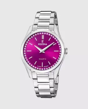 Женские часы F20583/2 Mademoiselle из серебристой стали Festina, серебряный