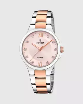 Женские часы F20612/2 Mademoiselle из серебристой стали Festina, серебряный