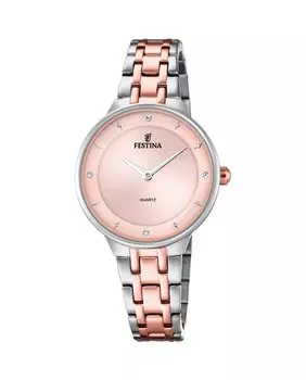 Женские часы F20626/2 Mademoiselle из двухцветной стали Festina, серебро