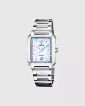 Женские часы F20679/2 On The Square из серебристой стали Festina, серебряный