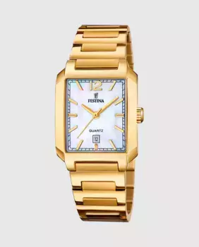 Женские часы F20680/2 On The Square из золотой стали Festina, золотой