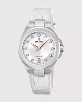 Женские часы F20701/1 Mademoiselle из белой кожи Festina