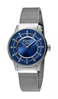 Женские часы Ferre Milano D. Blue Dial SS Mesh, серебряный