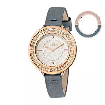 Женские часы Furla Club с белым циферблатом из телячьей кожи