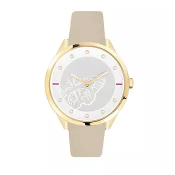 Женские часы Furla Metropolis с серебристым циферблатом из телячьей кожи, серый
