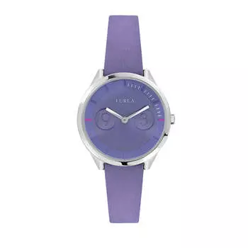 Женские часы Furla Metropolis с сиреневым циферблатом из телячьей кожи
