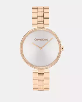 Женские часы Gleam 25100013 розовые стальные Calvin Klein, золотой