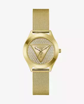 Женские часы Glitz plate GW0835L2 из стали и золотого ремешка Guess