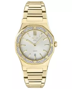 Женские часы GV2 Palmanova со швейцарским кварцевым браслетом с ионным покрытием золотистого цвета, 33 мм Gevril, золотой