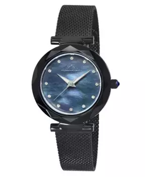 Женские часы Hazel Stainless Steel Black 1272CHAS Porsamo Bleu, черный
