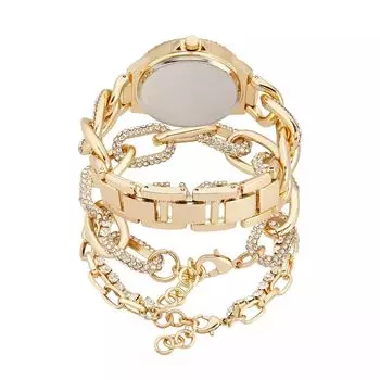 Женские часы и браслет с хрустальным безелем и ремешком KENDALL & KYLIE