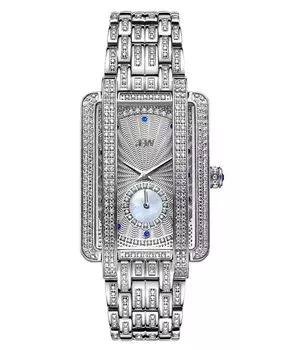 Женские часы из норки, платиновая серия, серебристая нержавеющая сталь, 28 мм Jbw, серый