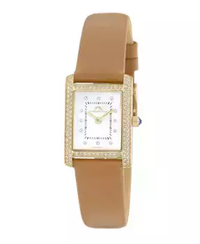 Женские часы Karolina с ремешком из натуральной кожи 1084CKAL Porsamo Bleu, коричневый/бежевый