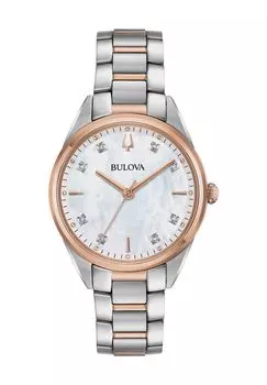 Женские часы Классика 98П183 BULOVA, цвет Bicolor