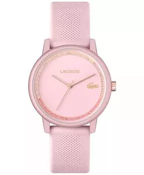 Женские часы L 12.12 Go Blush на силиконовом ремешке, 36 мм Lacoste, розовый