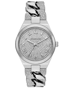Женские часы Lennox с тремя стрелками из нержавеющей стали, 37 мм Michael Kors, серебро