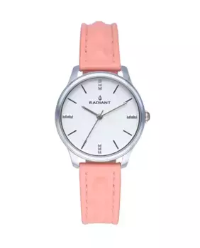 Женские часы Leya RA520601 с ремешком из искусственной кожи и розовым цветом Radiant, розовый