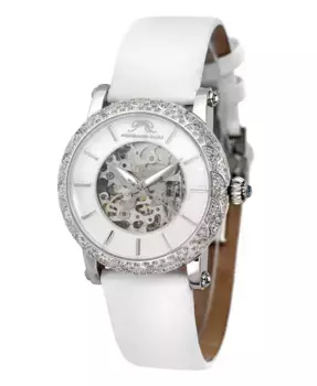 Женские часы Liza Automatic с кожаным ремешком, покрытым сатином, 691ALIL Porsamo Bleu, белый