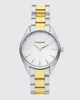 Женские часы Loren RA662202 из стали с двухцветным ремешком Radiant, серебряный