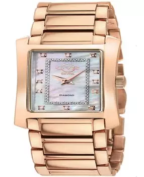 Женские часы Luino Swiss Quartz Rose из нержавеющей стали с браслетом 29 мм Gevril