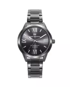 Женские часы Marais из серой стали с черным циферблатом Mark Maddox, серый