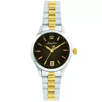 Женские часы Mathey Tissot Urban с черным циферблатом