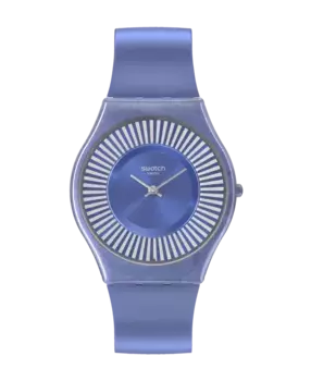 Женские часы METRO DECO с синим силиконовым ремешком Swatch, синий