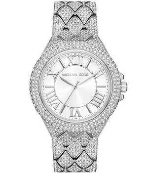 Женские часы Michael Kors Camille с тремя стрелками и браслетом из нержавеющей стали с кристаллами, серебро