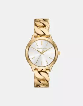 Женские часы Michael Kors Runway с тремя стрелками из нержавеющей стали золотистого оттенка — ЗОЛОТО