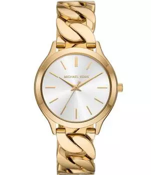 Женские часы Michael Kors Runway с тремя стрелками и золотистым браслетом из нержавеющей стали, золотой