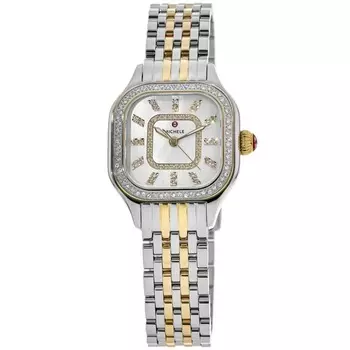 Женские часы Michele Meggie Diamond в двухцветном исполнении MWW33B000002, цвет mother of pearl