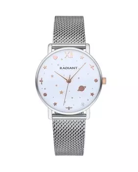 Женские часы Milky Way RA545203 со стальным и серебряным ремешком Radiant, серебро