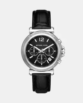 Женские часы MK7499 из черной кожи Michael Kors, черный