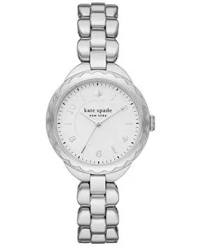 Женские часы Morningside с браслетом из нержавеющей стали, 34 мм kate spade new york, серебро
