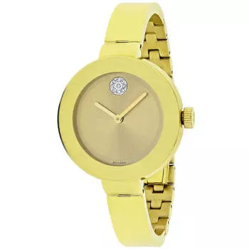 Женские часы Movado с циферблатом золотистого тона, цвет gold tone