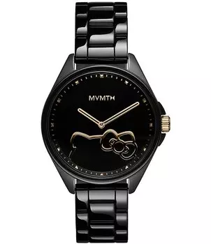 Женские часы MVMT Coronada Hello Kitty с черным керамическим браслетом, черный