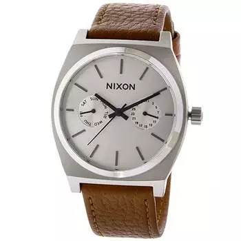 Женские часы Nixon Time Teller с серебряным циферблатом