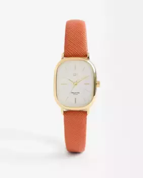 Женские часы Parfois с фактурным оранжевым ремешком, оранжевый