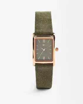 Женские часы Parfois с зеленым кожаным ремешком